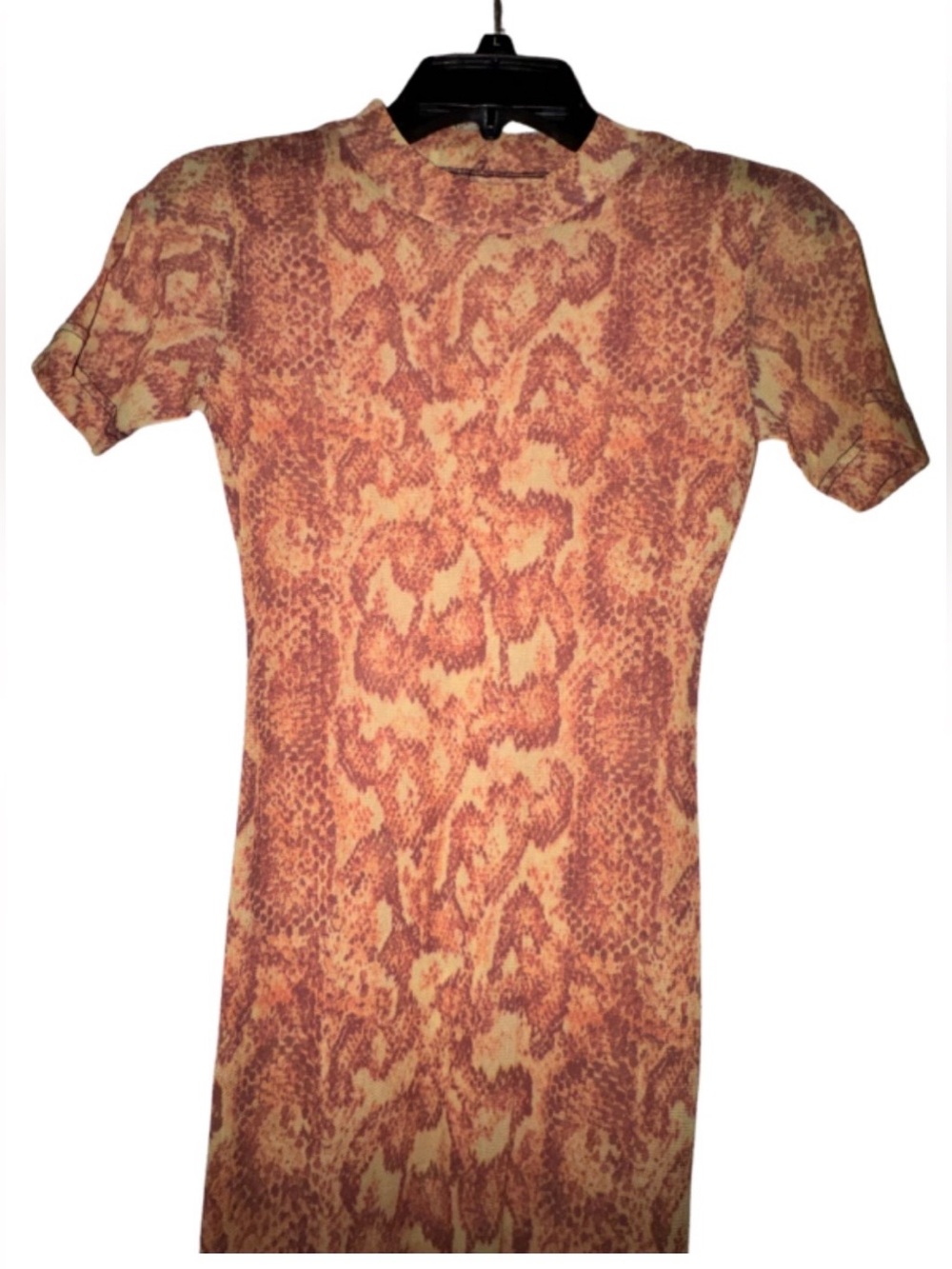 Urban Outfitters Orange Mesh Snakeskin-Print Dress/Coverup